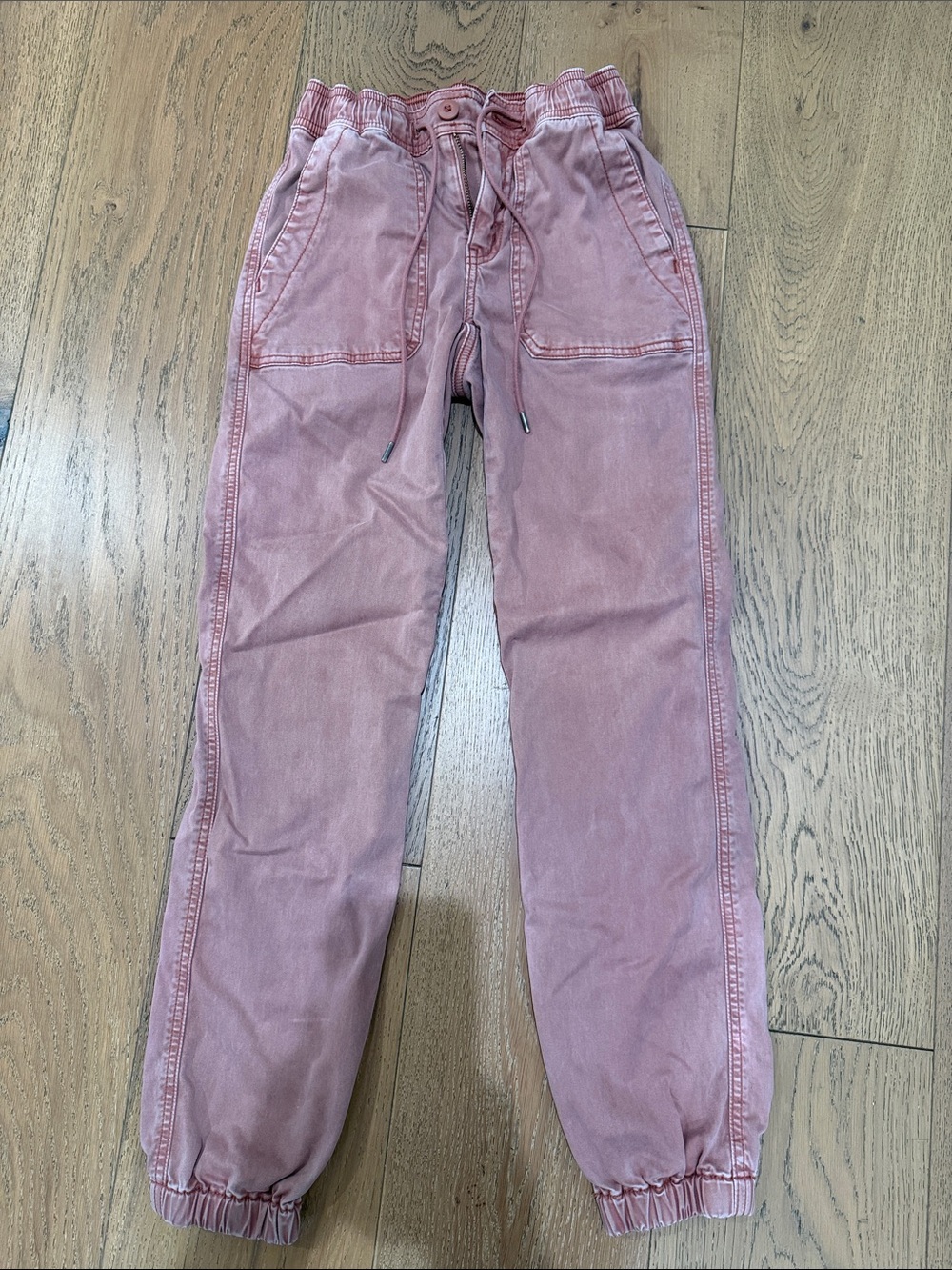 American Eagle next level stretch Dusty Rose Jogger Jeans size 000 Regular